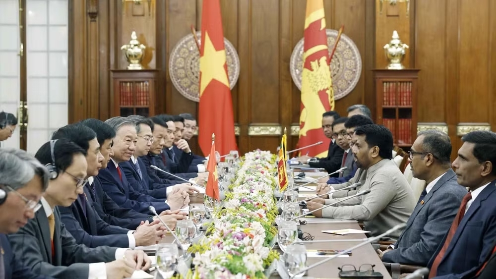 tong bi thu, chu tich nuoc to lam hoi dam voi tong thong sri lanka hinh anh 1