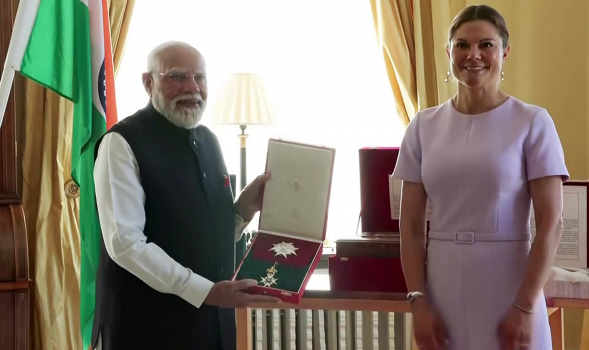 thu tuong An Do narendra modi duoc thuy Dien trao tang huan chuong sao bac cuc hinh anh 1