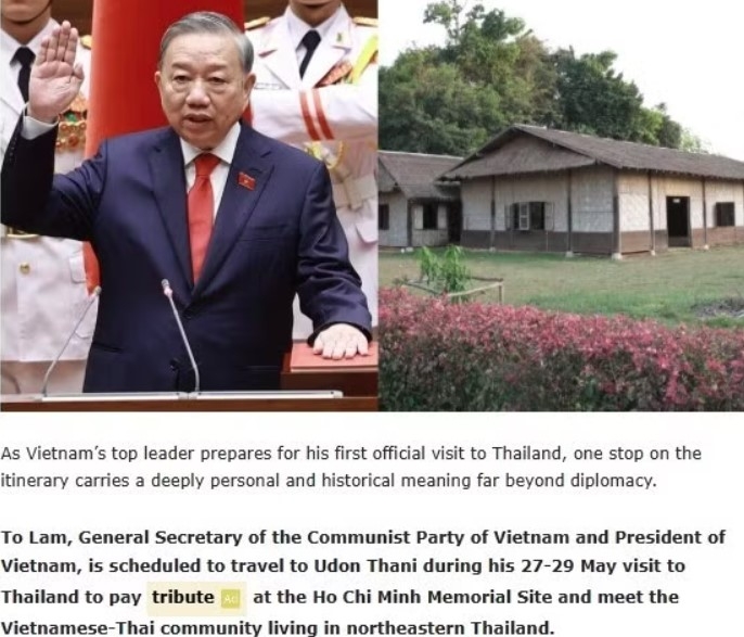 thai newspaper hails historic significance of vietnamese leader s udon thani visit picture 1