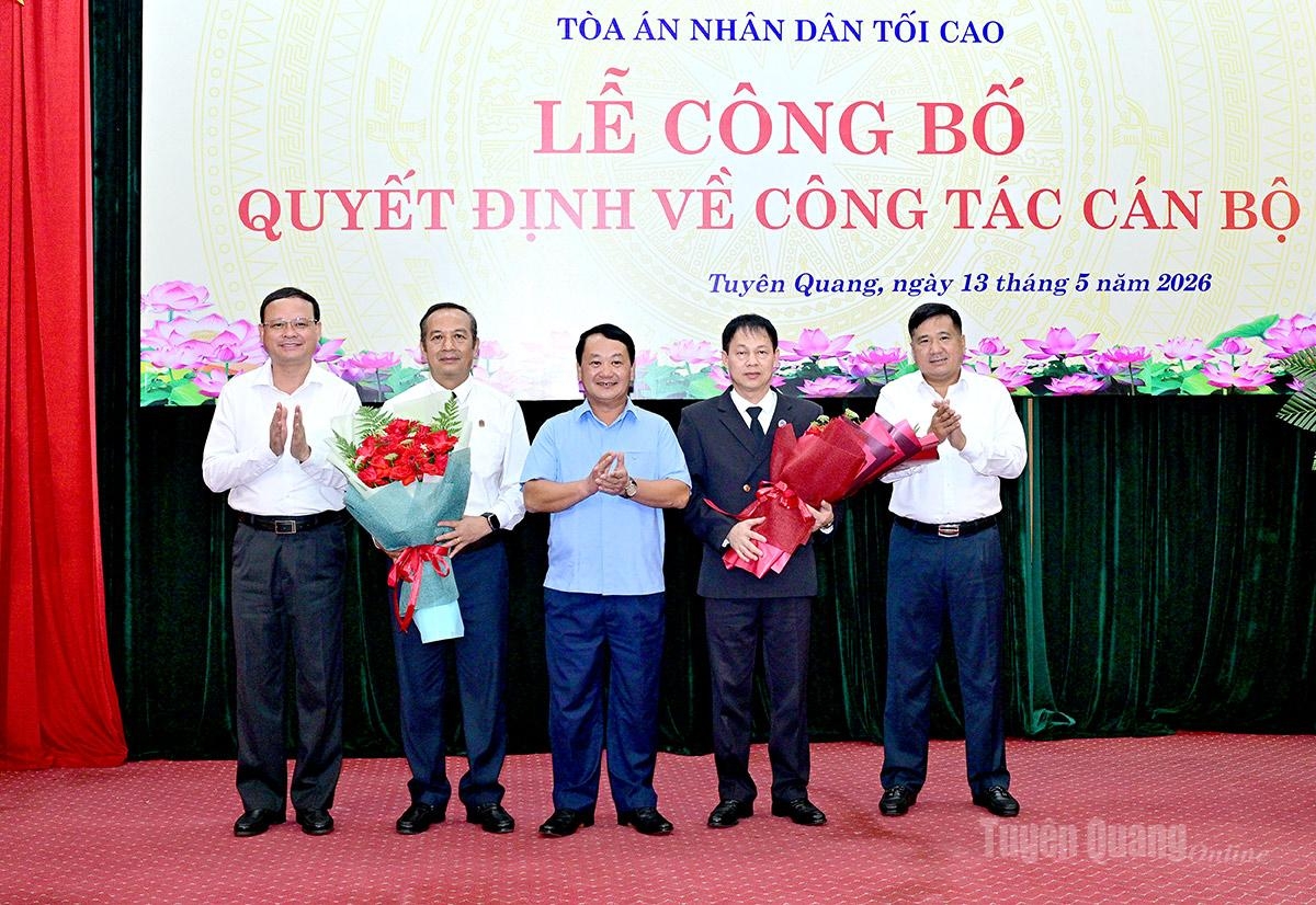 cong bo quyet dinh dieu dong, bo nhiem chanh an toa an nhan dan tinh tuyen quang hinh anh 2