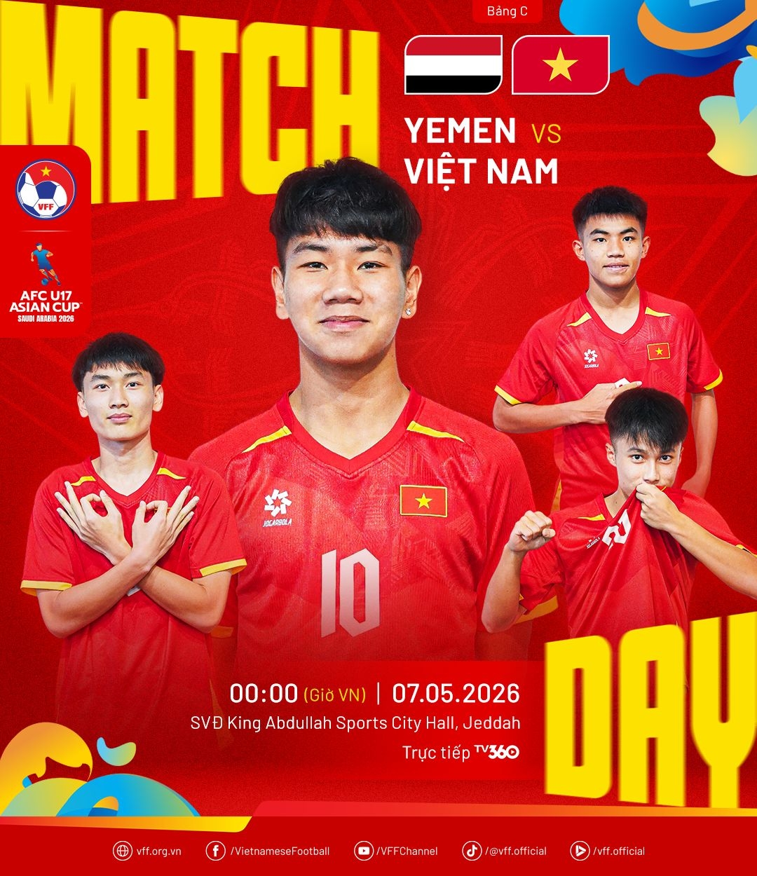 truc tiep u17 viet nam - u17 yemen giai u17 chau A 2026 muc tieu 3 diem hinh anh 3