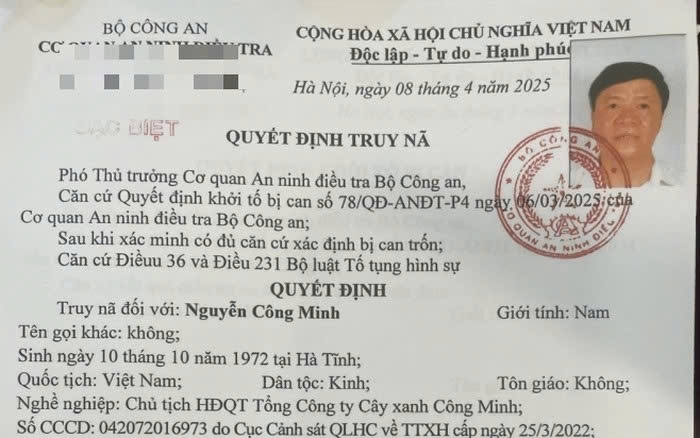 co quan an ninh dieu tra ban hanh ket luan dieu tra vu an cay xanh cong minh hinh anh 2
