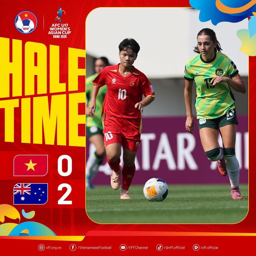 truc tiep u17 nu viet nam 0-2 u17 nu australia hiep 2 bat dau hinh anh 1
