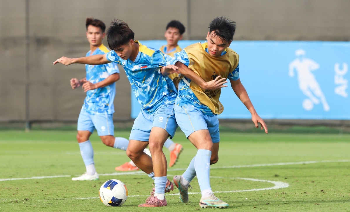 u17 viet nam rao riet chuan bi cho tran dau voi u17 han quoc hinh anh 1
