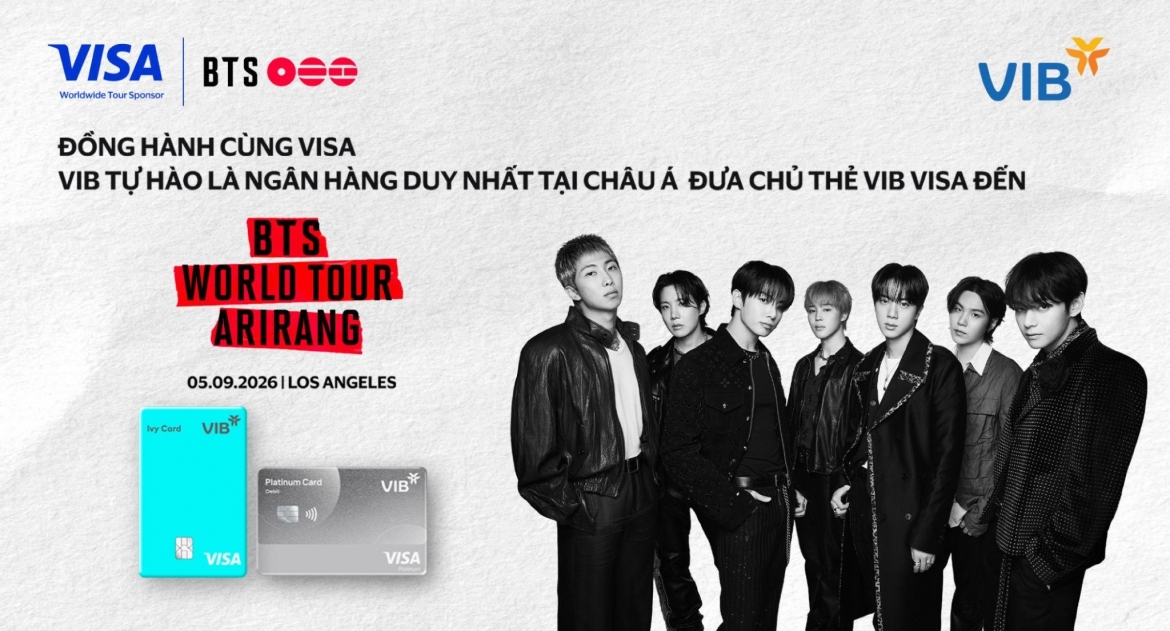 vib hop tac cung visa dua chu the viet nam den bts world tour arirang hinh anh 1