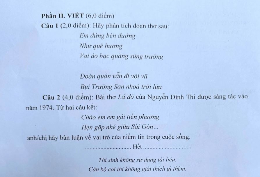 De thi ngu van vao lop 10 thpt chuyen khxh nv hoi ve niem tin trong cuoc song hinh anh 2