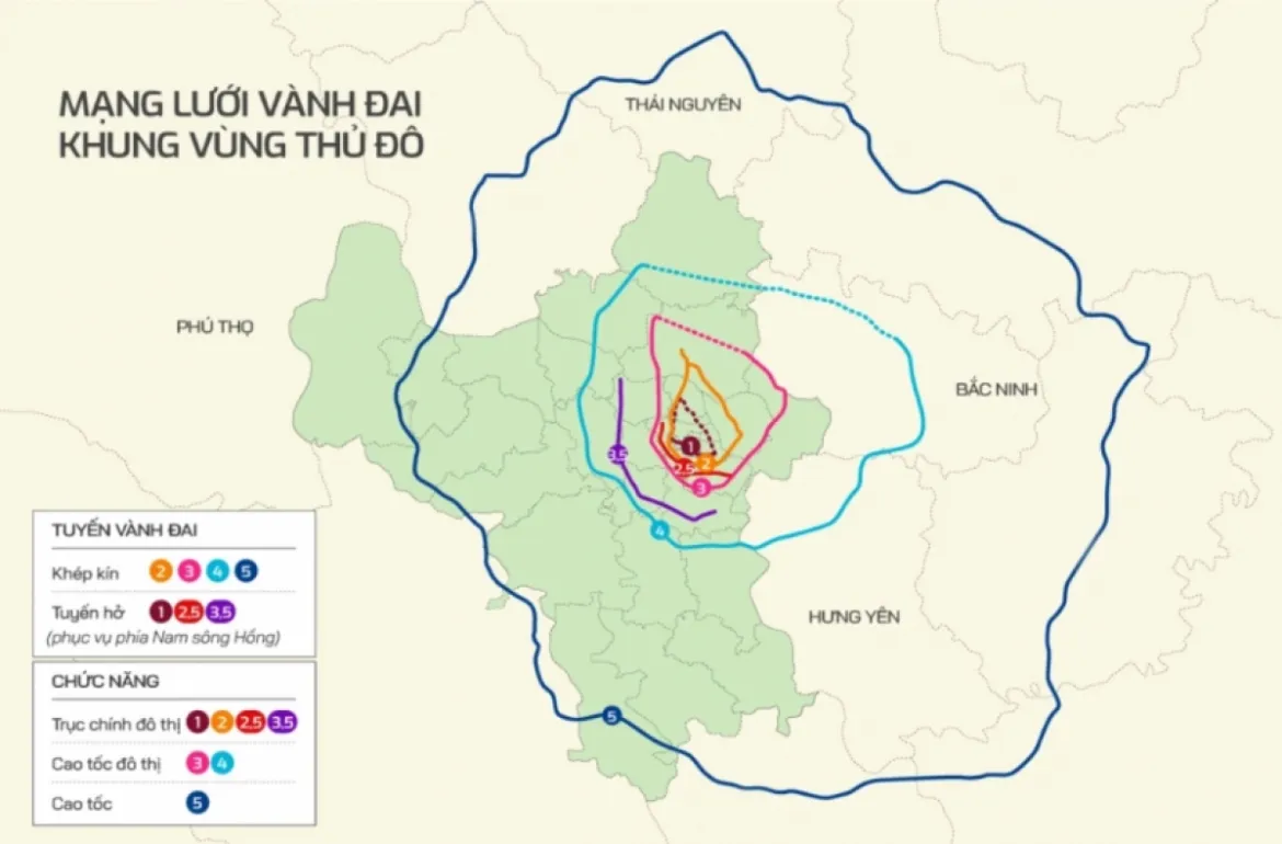 Bộ Xây dựng đề xuất đầu tư vành đai 5 vùng Thủ đô Hà Nội hơn 261.000 tỷ đồng