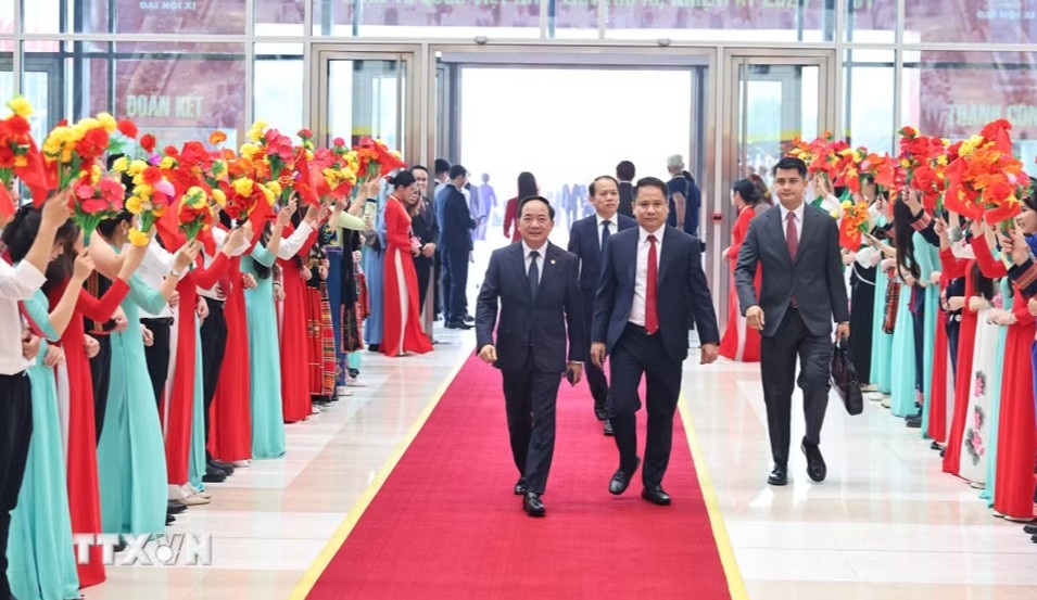 party and state leaders attend 11th national congress of vietnam fatherland front picture 6