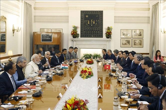tong bi thu, chu tich nuoc to lam hoi dam voi thu tuong An Do narendra modi hinh anh 2