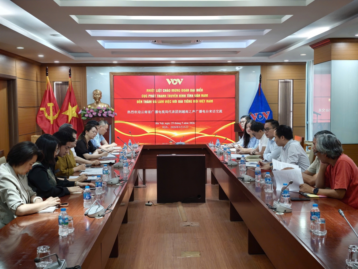 Lãnh đạo VOV tiếp đoàn Cục Phát thanh - Truyền hình tỉnh Vân Nam, Trung Quốc