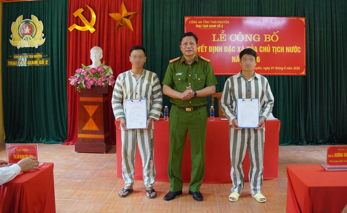 34 pham nhan o thai nguyen duoc dac xa nam 2026 hinh anh 1