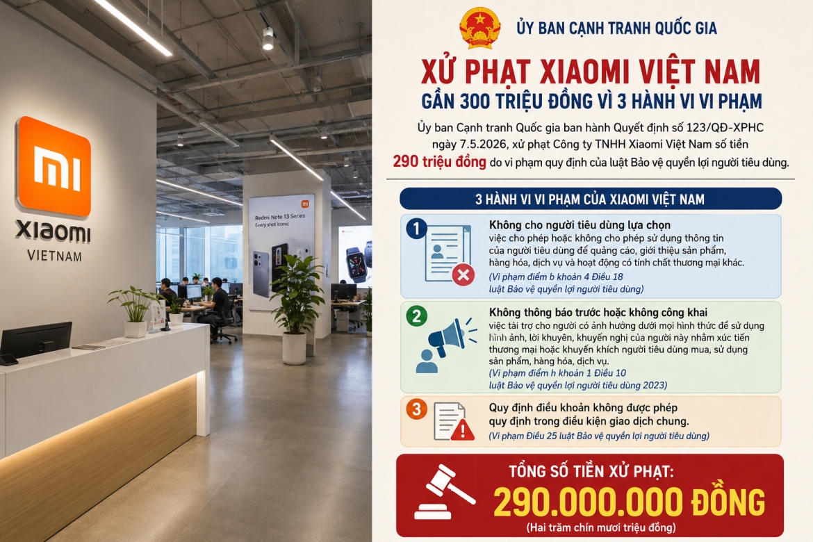 xiaomi viet nam bi phat gan 300 trieu dong do nhieu sai pham hinh anh 1