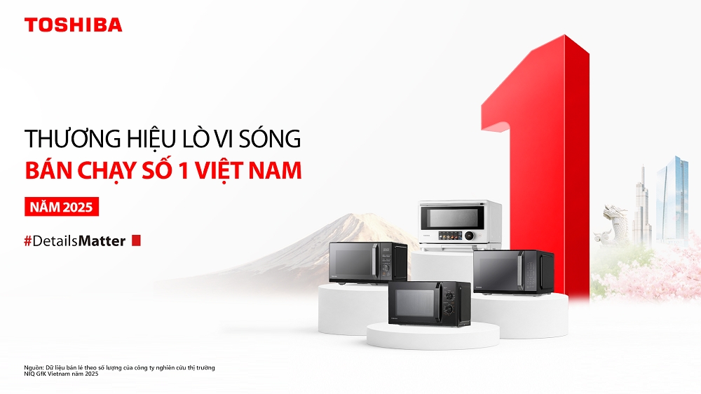 toshiba tro thanh thuong hieu lo vi song ban chay so 1 viet nam nam 2025 hinh anh 1