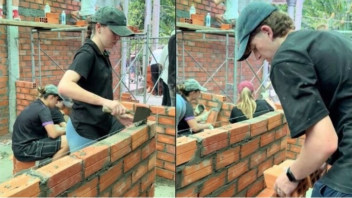 foreign tourists go viral for trying construction work in vietnam s mekong delta picture 1