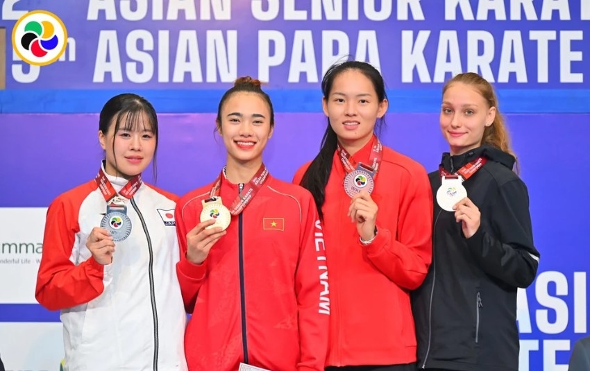 nguyen thi dieu ly wins vietnam s only gold at asian karate championships picture 1
