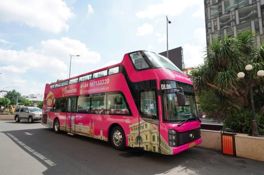 hcm city to launch pink open-top double-decker sightseeing bus route on july 4 picture 1
