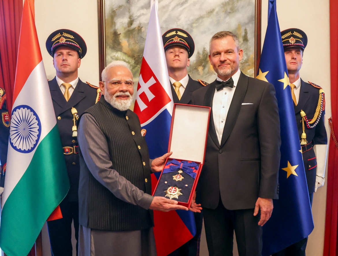 thu tuong An Do narendra modi duoc slovakia trao tang huan chuong cao quy nhat hinh anh 1