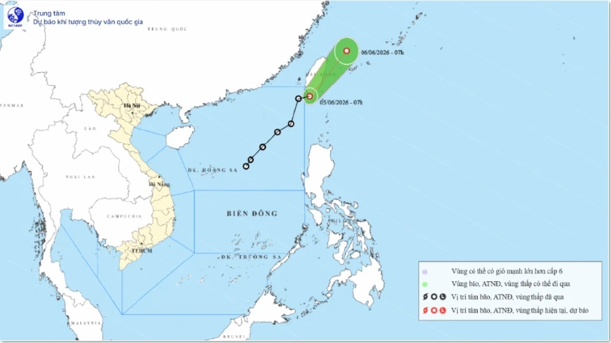 Ap thap nhiet doi ra khoi bien Dong, khong co kha nang quay tro lai hinh anh 1