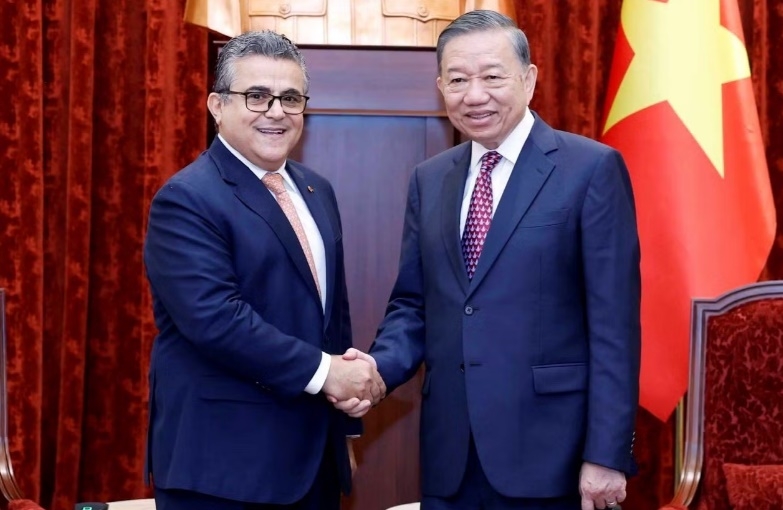 Tổng Bí thư, Chủ tịch nước tiếp Đại sứ Nhà nước Palestine chào từ biệt