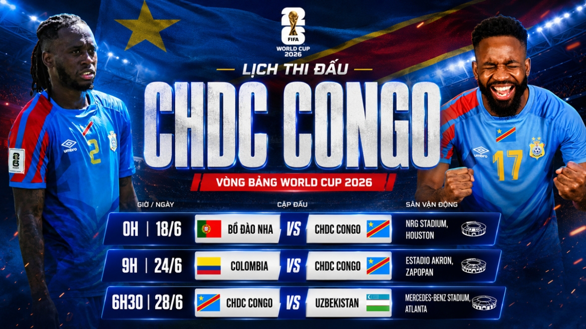 lich thi dau world cup 2026 cua chdc congo ke thach thuc cua ronaldo hinh anh 1