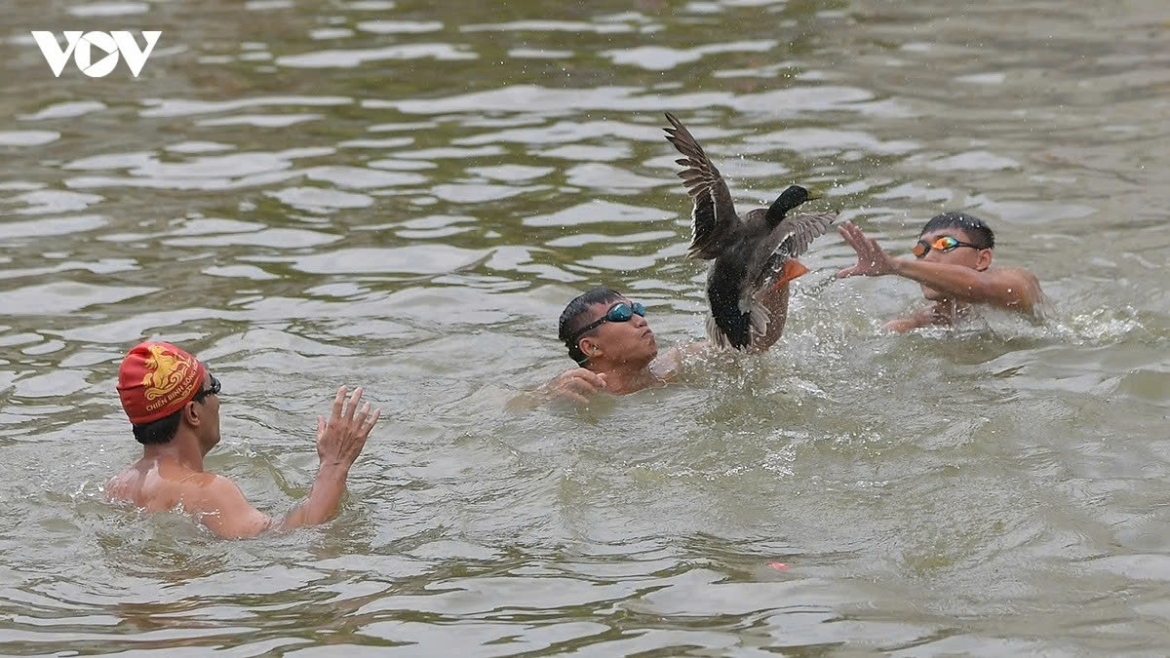 duck-catching contest livens up hanoi s chem communial house festival picture 9