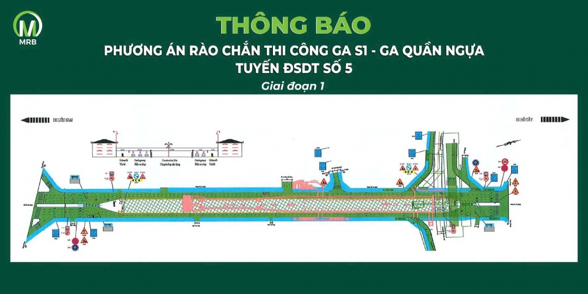hom nay 18 6 ha noi bat dau rao chan duong van cao thi cong tuyen metro so 5 hinh anh 1