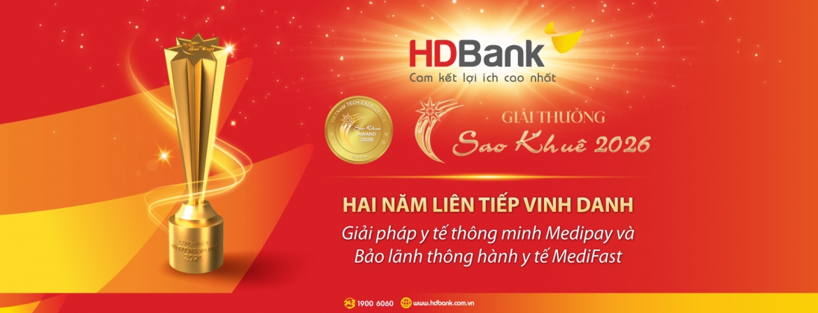 HDBank ghi dấu ấn ở Sao Khuê 2026 với bộ đôi giải pháp y tế số MediPay – MediFast