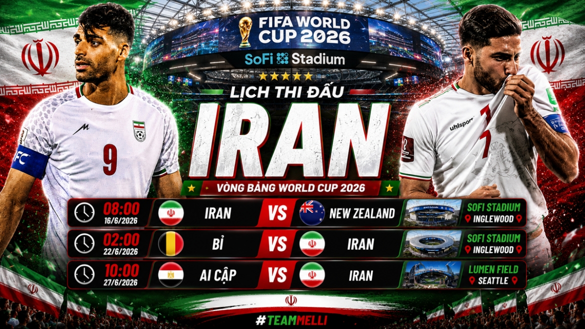 lich thi dau world cup 2026 cua iran Doi bong chau A vuot kho hinh anh 1