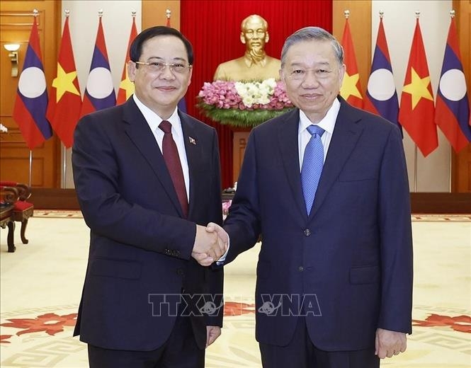 tong bi thu, chu tich nuoc to lam tiep thu tuong lao sonexay siphandone hinh anh 1