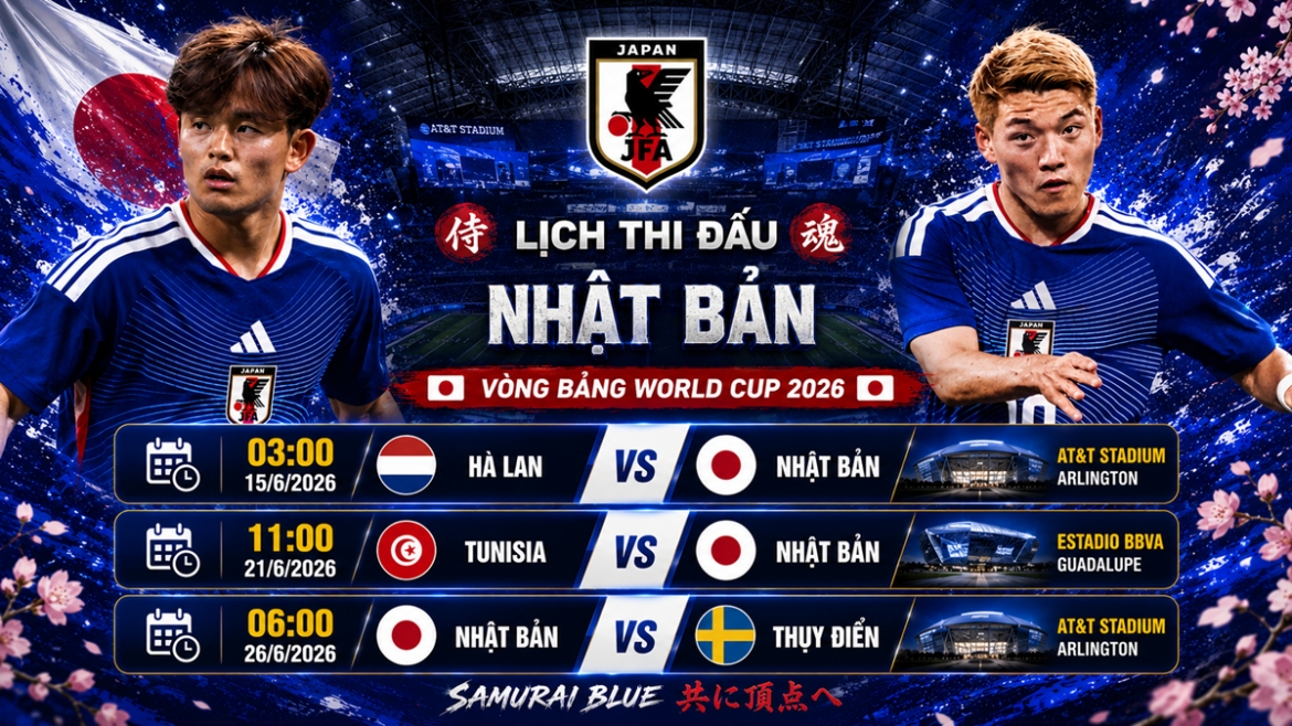 lich thi dau world cup 2026 cua nhat ban vuot qua con bao chan thuong hinh anh 1