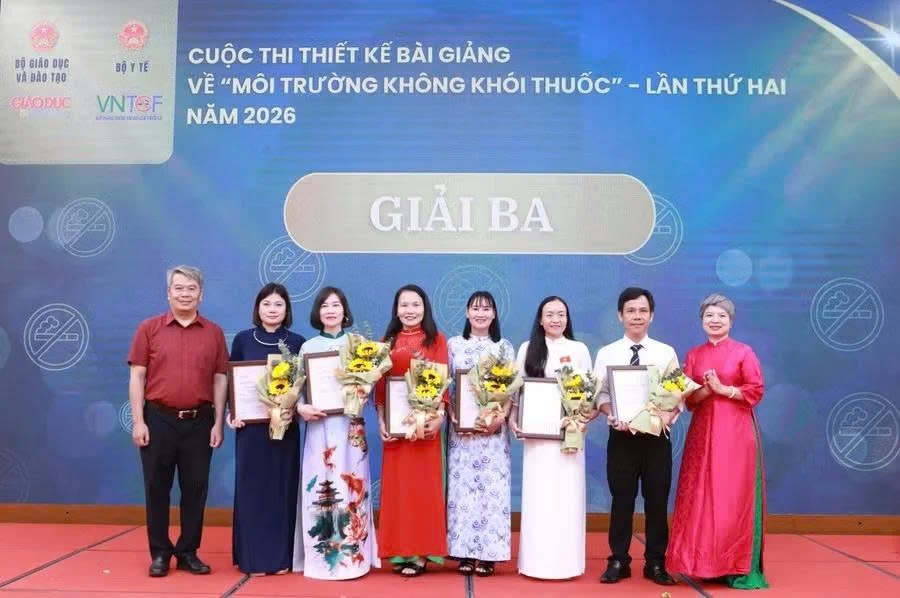 Trao giải cuộc thi thu hút gần 4.500 bài giảng về "Môi trường không khói thuốc"