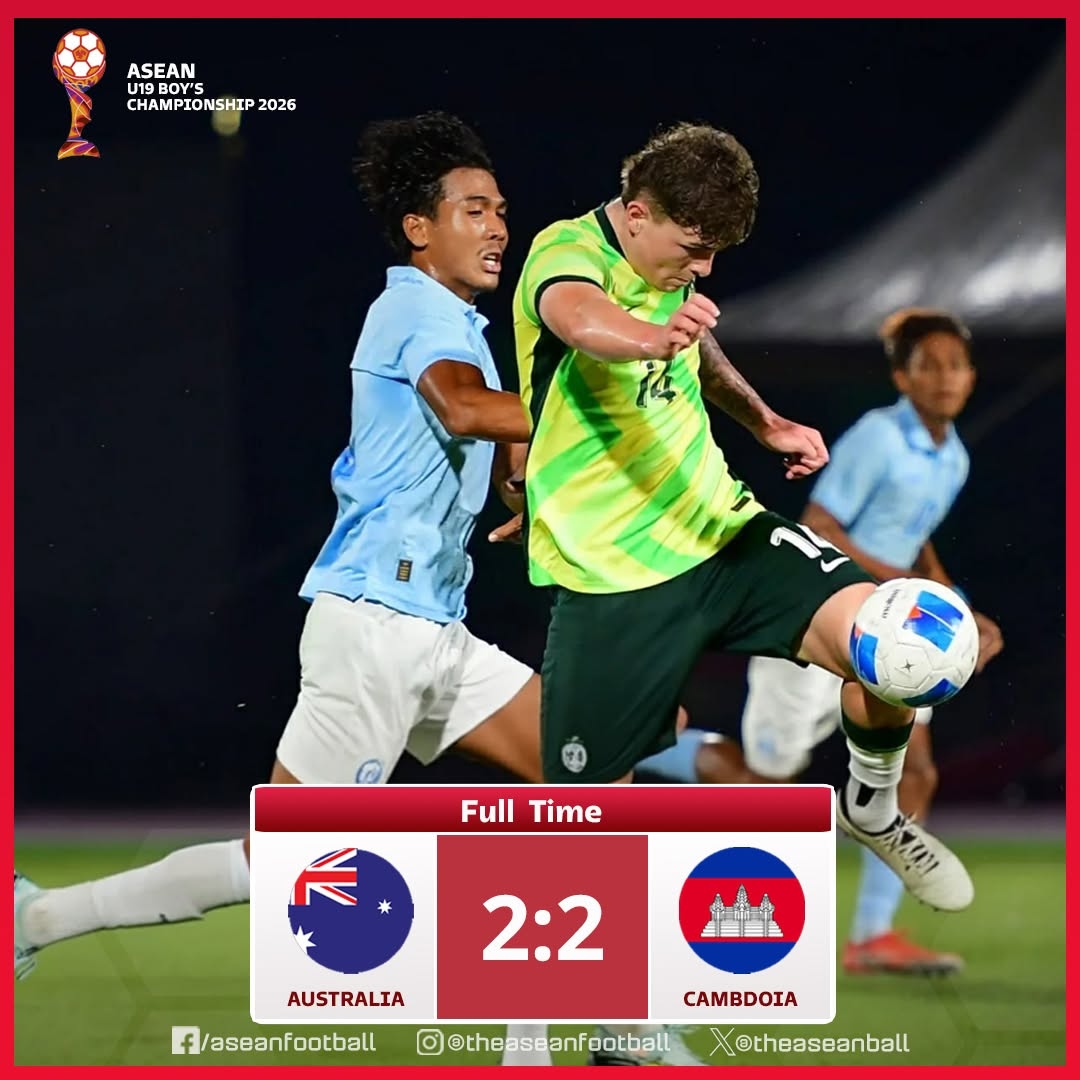 ket qua u19 Dong nam A 2026 u19 campuchia gay bat ngo, u19 viet nam roi giai hinh anh 1