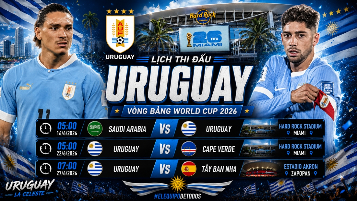 lich thi dau world cup 2026 cua uruguay Dai dien nam my the hien suc manh hinh anh 1