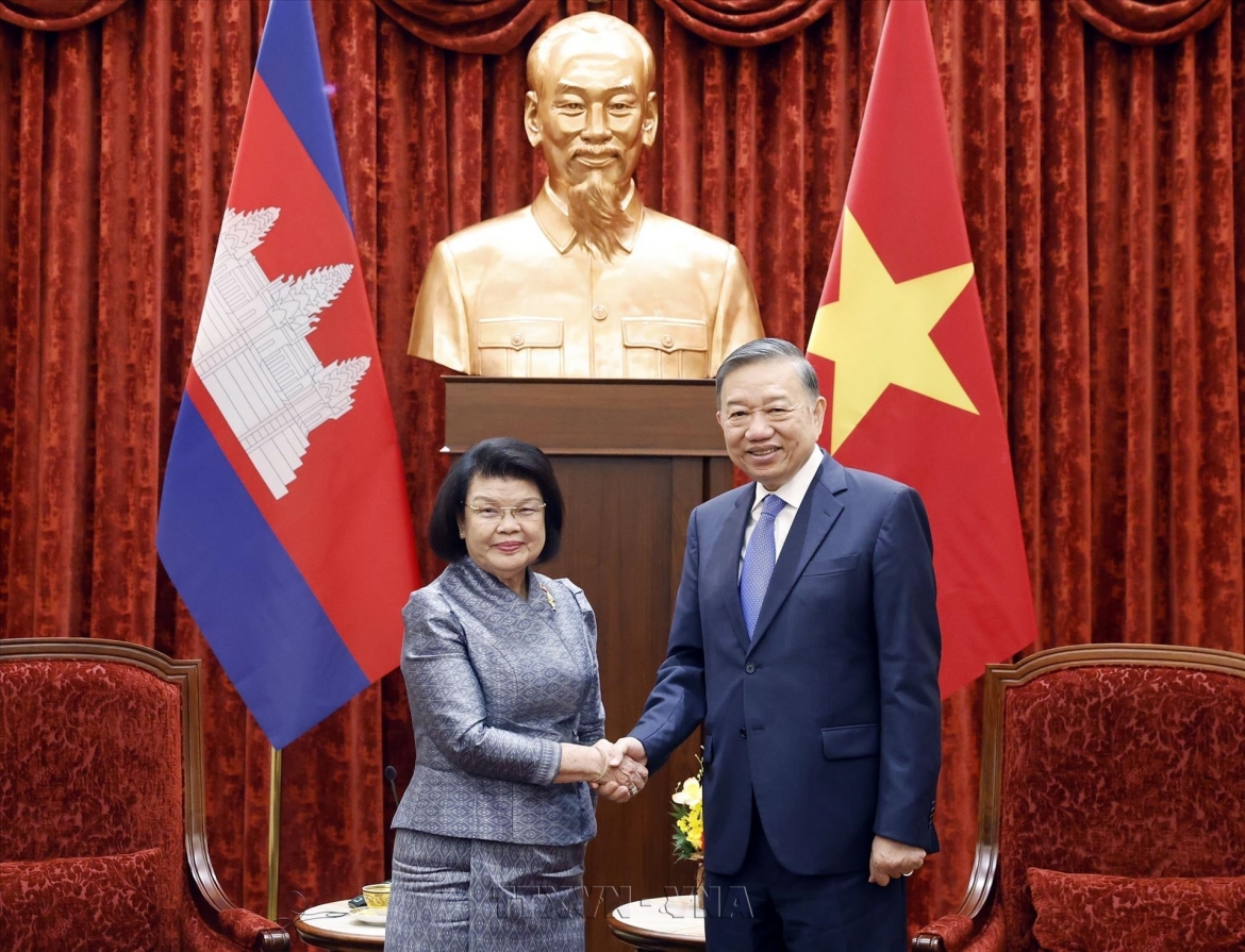 tong bi thu, chu tich nuoc to lam tiep chu tich quoc hoi campuchia khuon sudary hinh anh 1