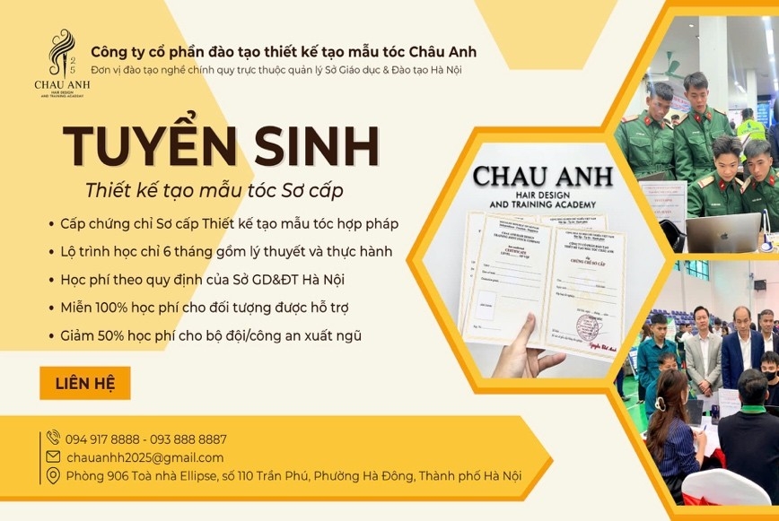 chau anh hair academy dao tao nghe toc chinh quy, co hoi lap nghiep cho nguoi tre hinh anh 7