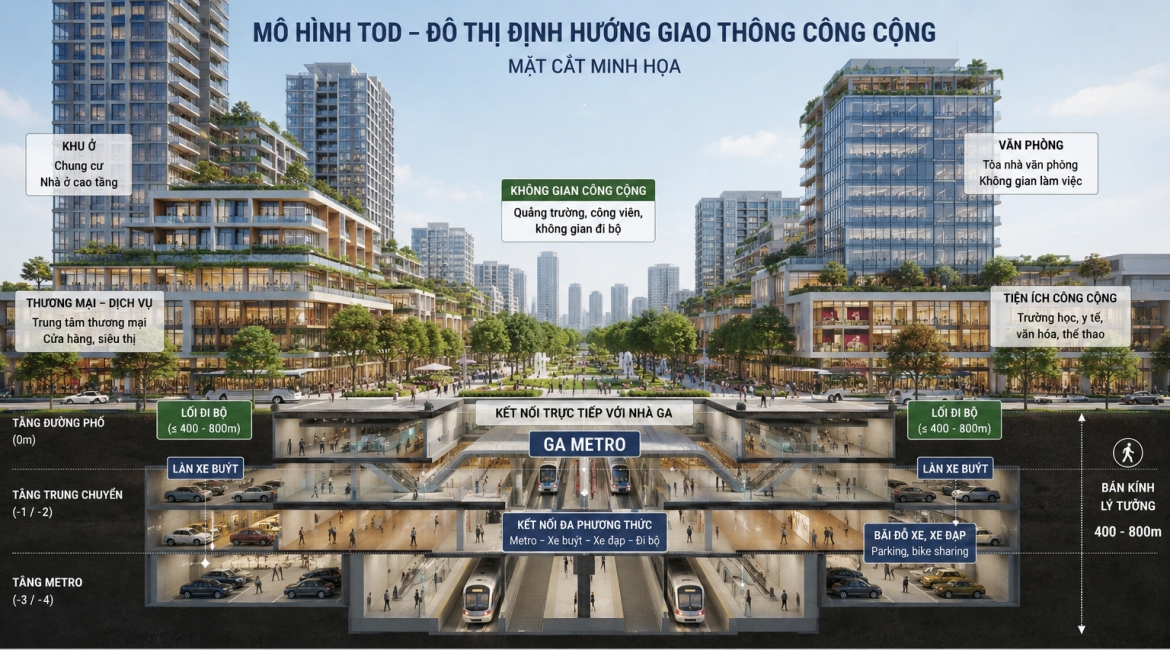 TOD - mô hình đô thị Việt Nam trong tầm nhìn trăm năm
