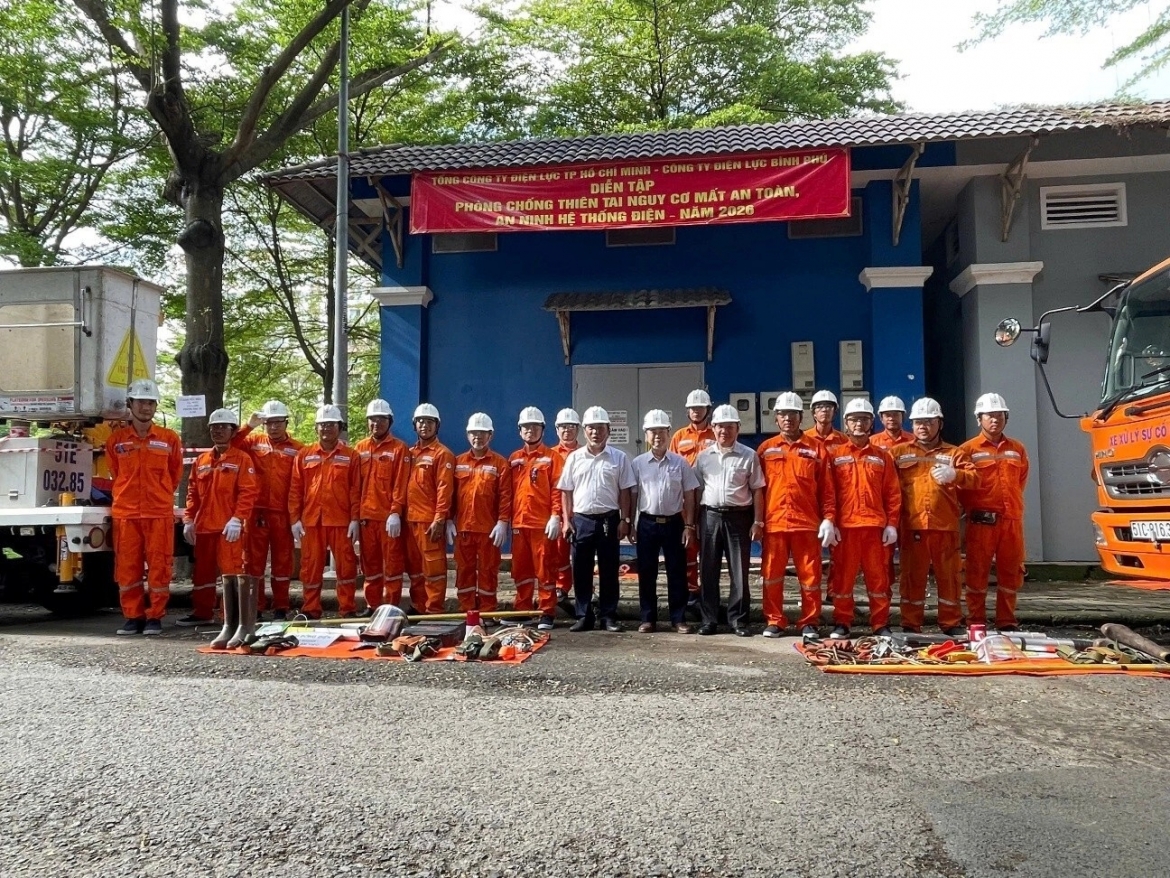 Tổng Công ty Điện lực TP.HCM diễn tập phòng chống thiên tai