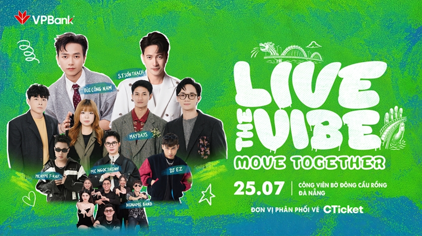 Dàn nghệ sĩ trẻ hội tụ tại đêm nhạc VPBank Live the Vibe - Move Together Đà Nẵng