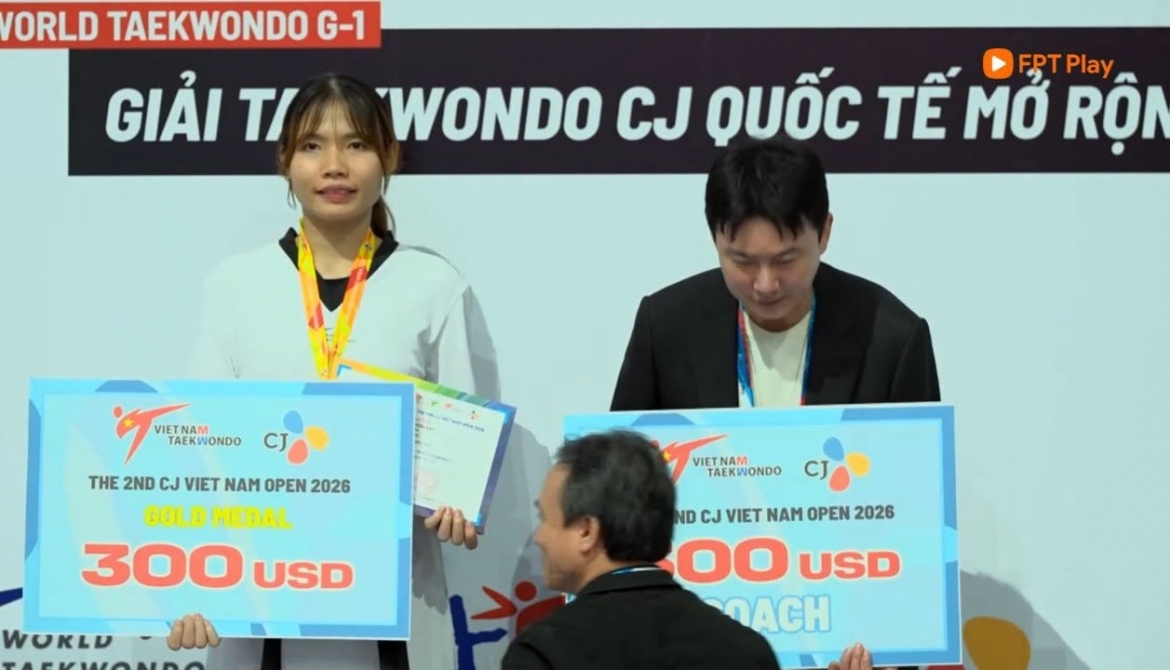 vietnamese taekwondo athletes top medal table at cj vietnam open 2026 picture 1