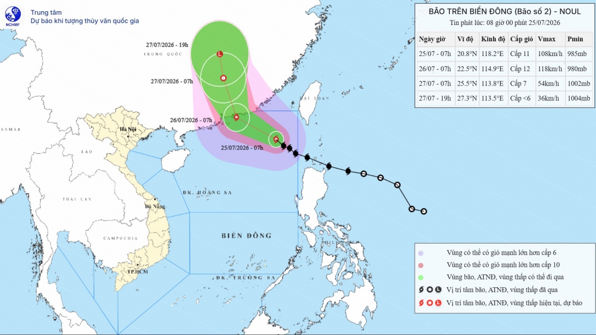 bao so 2 manh cap 11, giat cap 13 it kha nang anh huong toi dat lien viet nam hinh anh 1