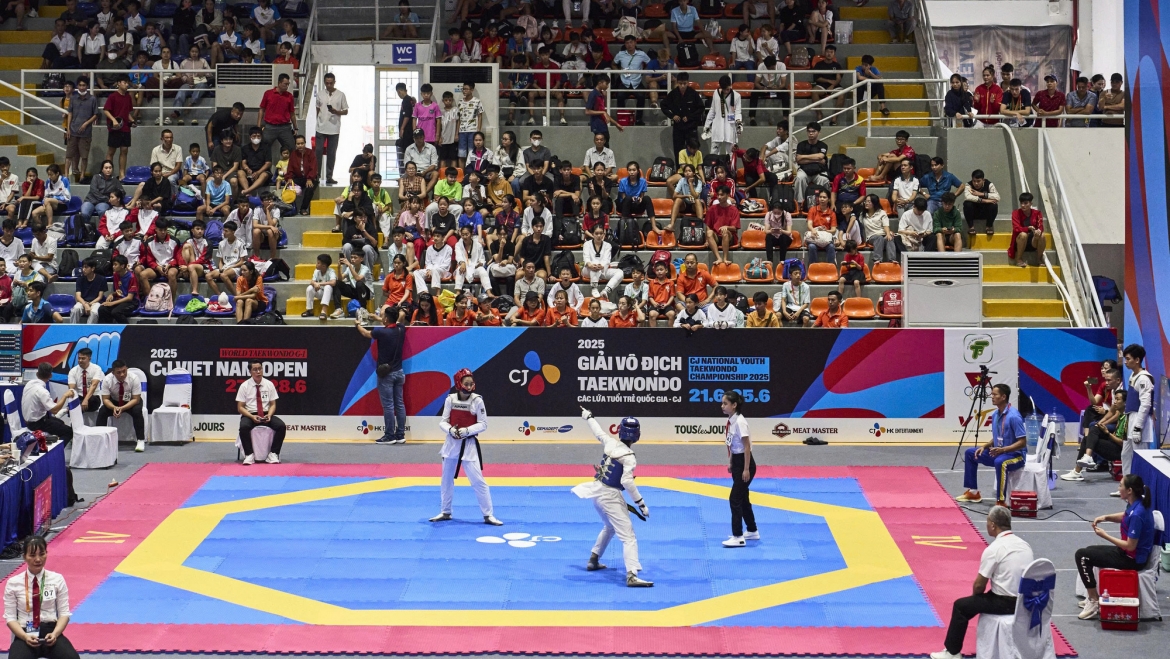 1.000 vDv tranh tai tai giai taekwondo thanh thieu nien quoc gia cj 2026 hinh anh 2