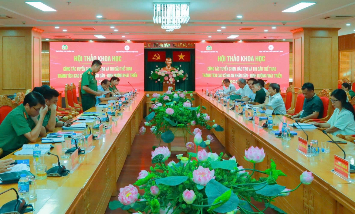 bo cong an to chuc hoi thao khoa hoc cong tac tuyen chon, dao tao thi dau the thao thanh tich cao dinh huong 2026-2030 hinh anh 1