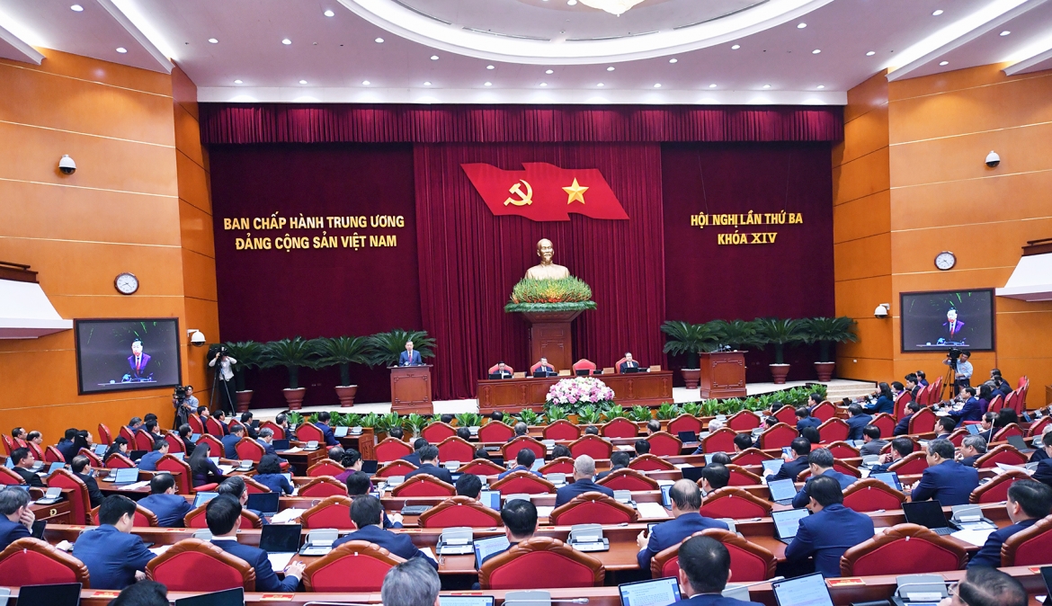 Toàn cảnh Khai mạc Hội nghị lần thứ ba Ban Chấp hành Trung ương Đảng khoá XIV