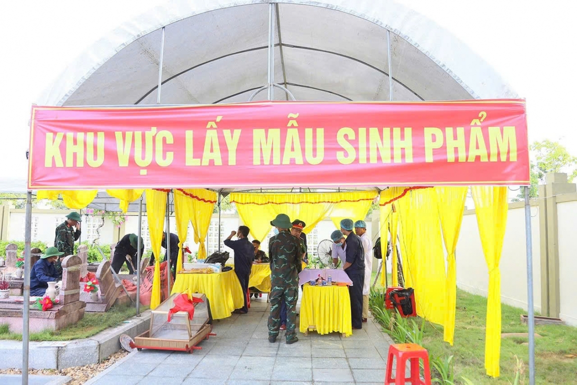 ha tinh khai quat, lay mau adn tai 63 phan mo liet si chua xac dinh danh tinh hinh anh 6