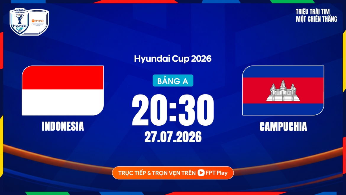 Lịch sử đối đầu Indonesia vs Campuchia trước màn so tài ở ASEAN Cup 2026