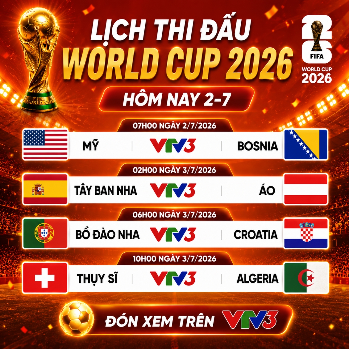 lich thi dau va truc tiep world cup 2026 hom nay 2 7 bo Dao nha gap croatia hinh anh 1