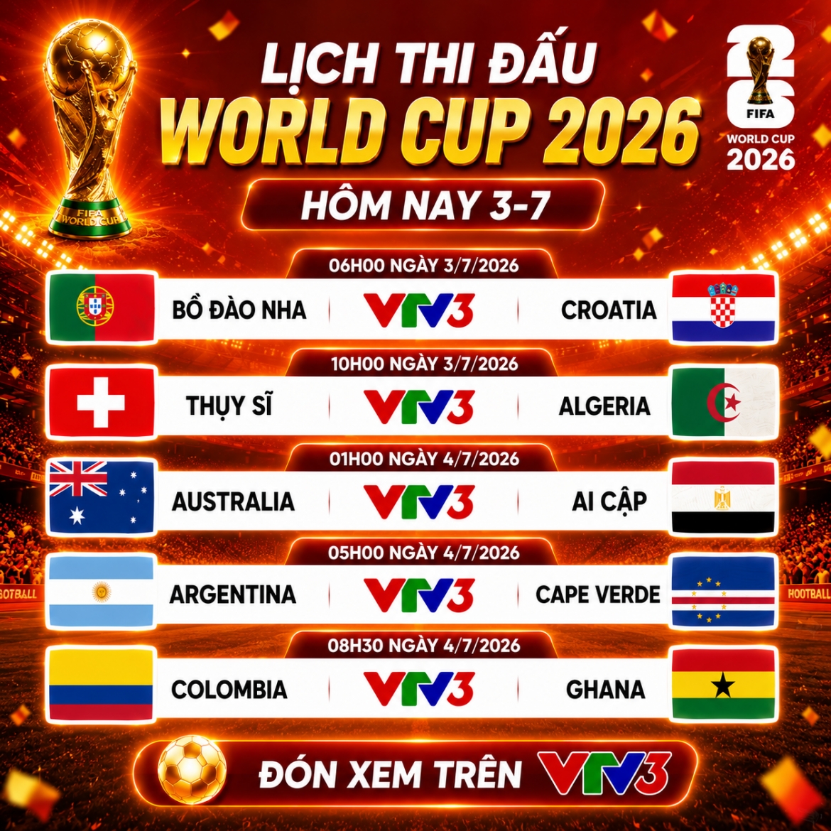 lich thi dau va truc tiep world cup 2026 hom nay 3 7 argentina gap cape verde hinh anh 1