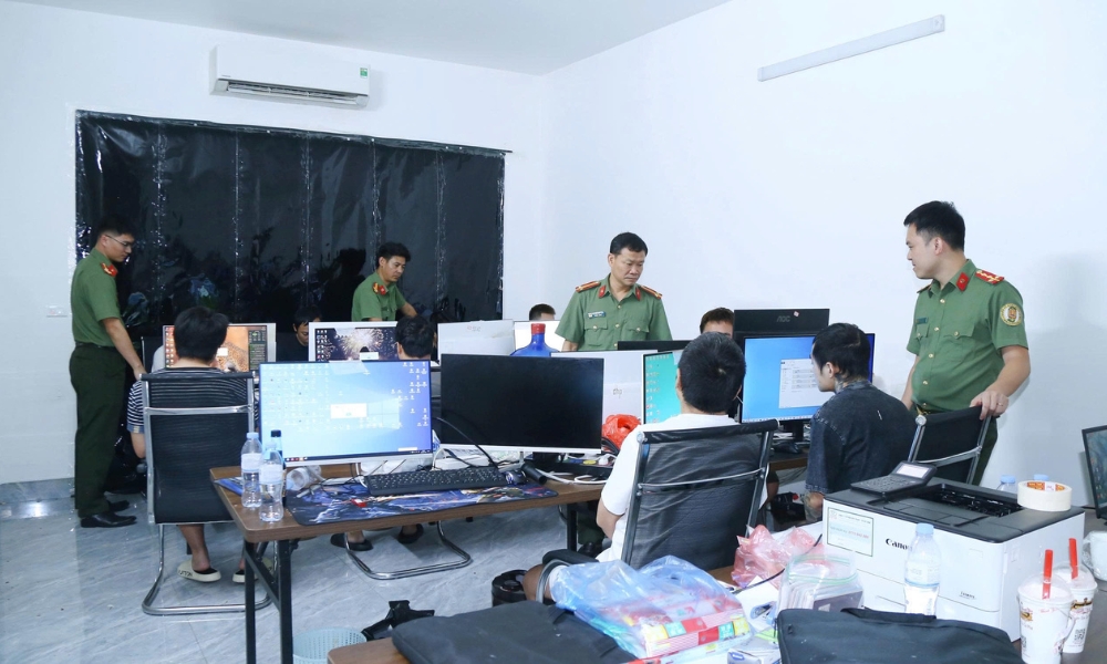 triet pha o nhom nguoi trung quoc thue tru so o bac ninh de lua dao hinh anh 1