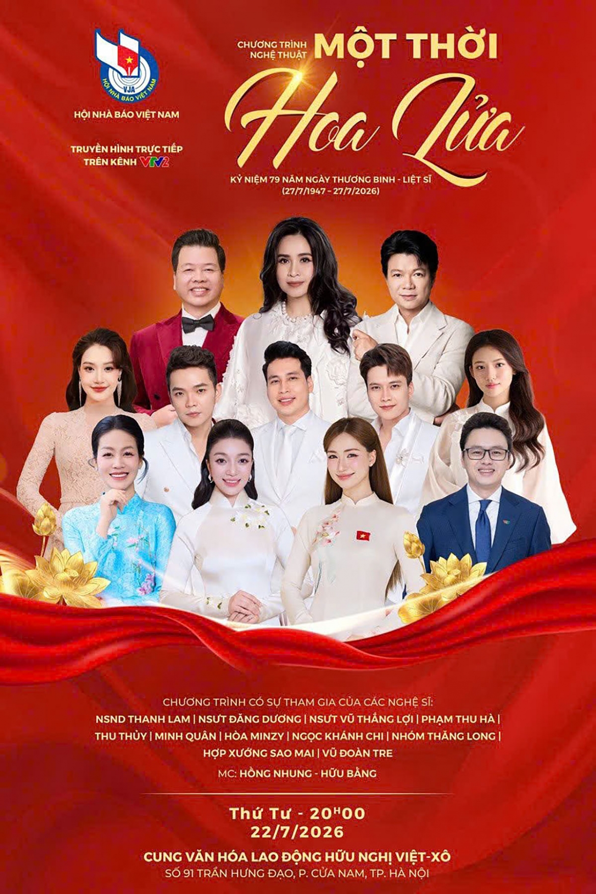 nsnd thanh lam, nsUt Dang duong, hoa minzy hat tri an cac anh hung liet si hinh anh 1