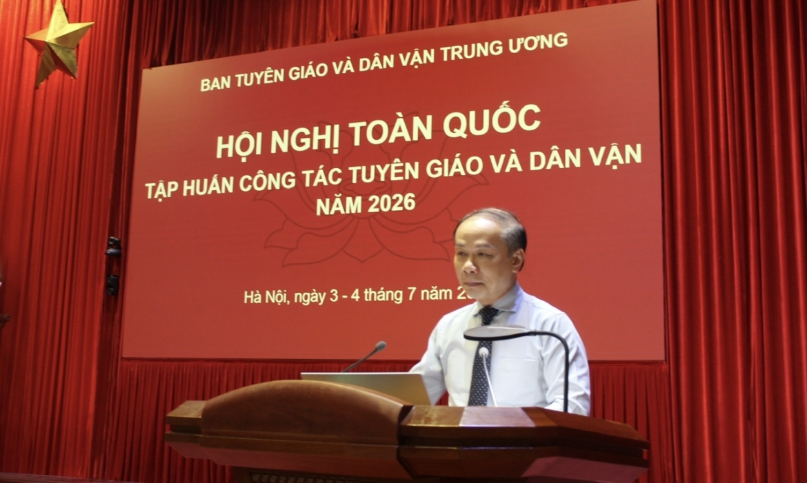 Khai mạc hội nghị toàn quốc tập huấn công tác tuyên giáo và dân vận năm 2026